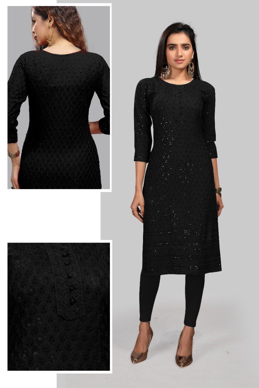 Golden Crush Fancy Designer Ethnic Wear Rayon Kurtis Collection